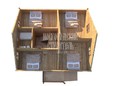 Полутораэтажный дом из бруса 8x9 с санузлом - планировка (превью)