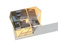 Проект дома из бруса 6х8 с мансардой и террасой - планировка (превью)