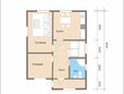 Проект дома из бруса 7х8 в 1.5 этажа - планировка (превью)