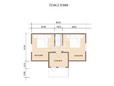 Дом из бруса с мансардой 6х8 - визуальный план (превью)