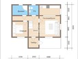 Проект дома из бруса 9х8 с мансардой - планировка (превью)