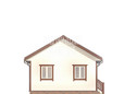 Одноэтажный дом из бруса 6х8 - визуализация (превью)