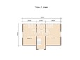Проект дома из бруса 6х8 с мансардным этажом - планировка (превью)